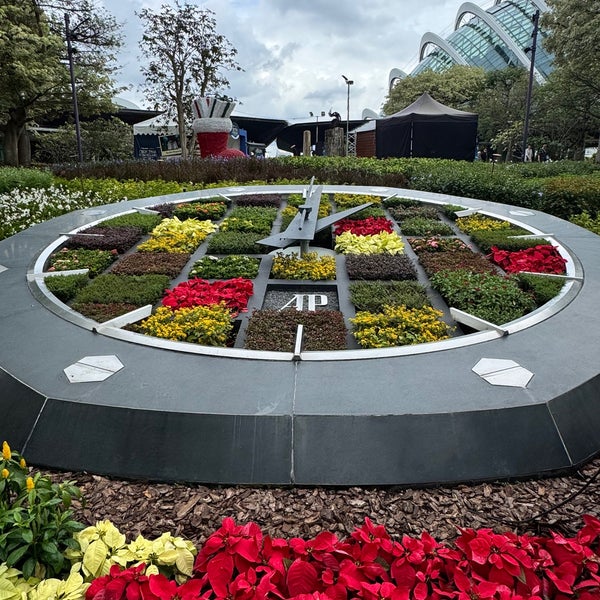 The Audemars Piguet Floral Clock at Singapore's Gardens by The Bay. Celebrating Singapore's 50th Yea