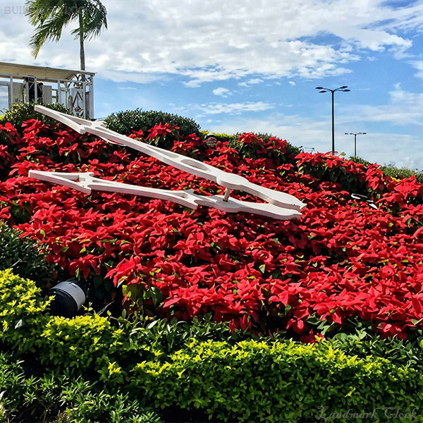 GPS-Synchronized Flower Clock Landmark for Public Parks & Urban Waterfront Trails