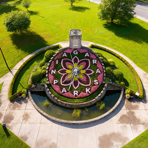 40-Foot Floral Clock Landmark for Public Parks | Outdoor Timepiece Landscape Feature